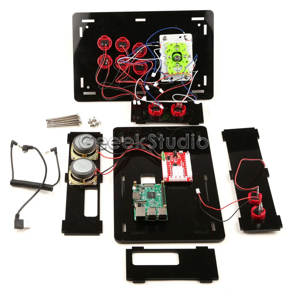 Raspberry Pi 3 акриловая аркадная игра в стиле ретро набор сделай сам с USB джойстиком