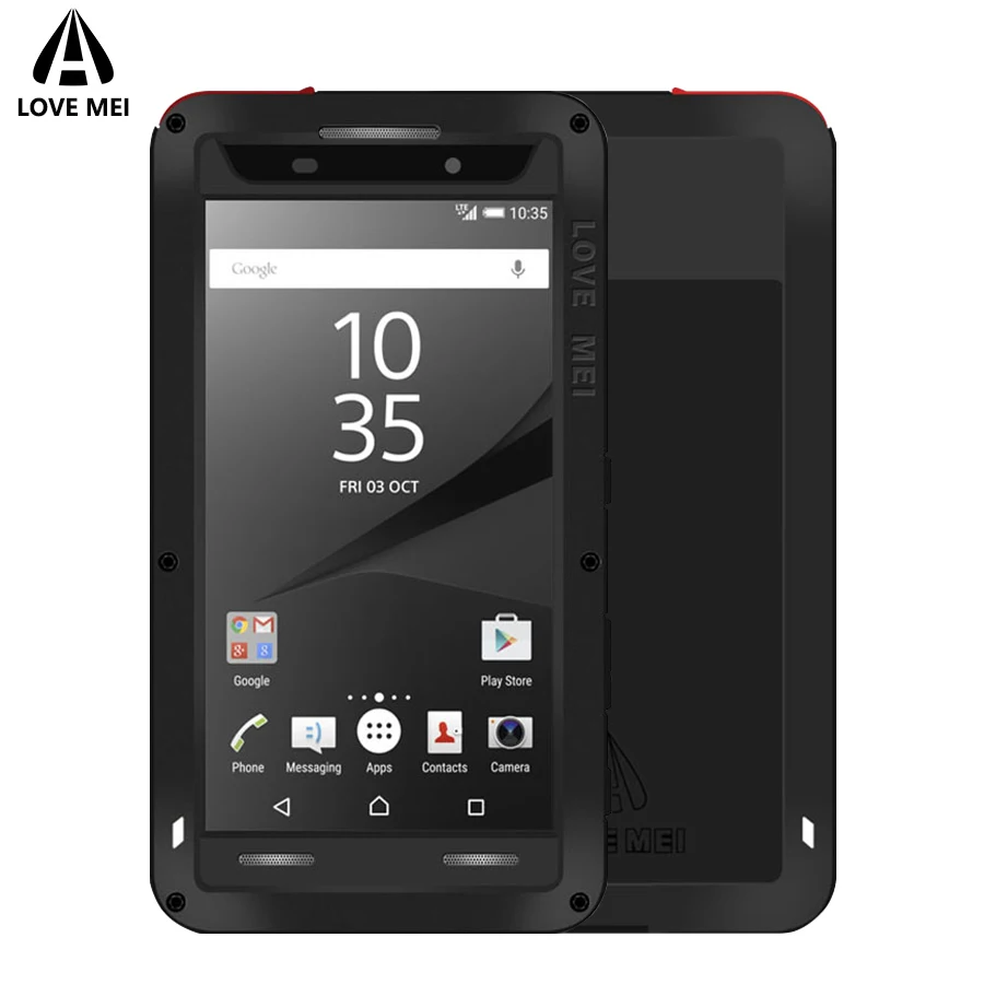 

Love Mei Aluminum Armor Case For Sony Xperia Z5 Z5 Compact Z5 Premium Z5 Mini Cover Powerful Metal Shockproof Waterproof Case