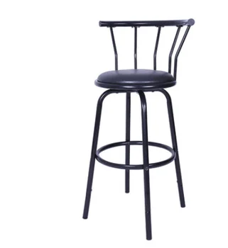 

H 75cm Etro Iron Retro Bar Chair Top Dining Chair Swivel Bar Chair with Backrest and Leather Seat Bar Furniture