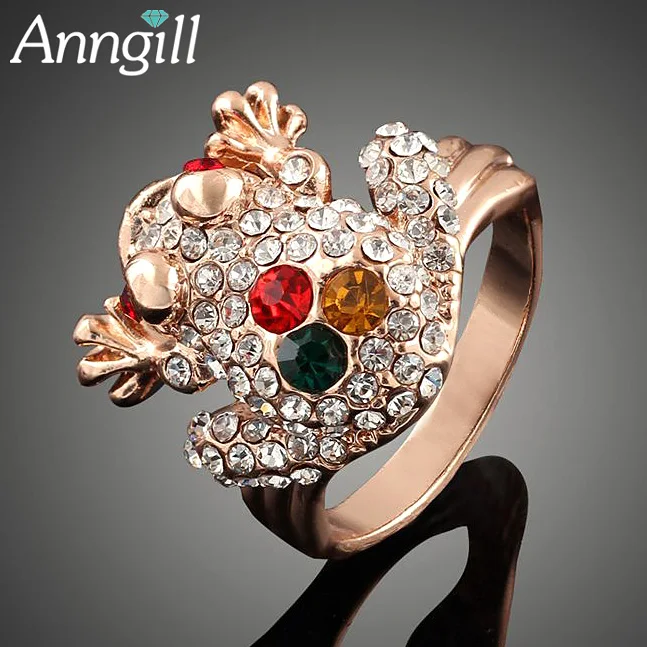 ANNGILL винтажный Европейский стиль кольца с животными уникальные красочные
