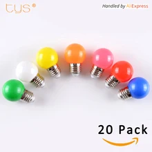 

20pcs mini Colorful Led Bulb christmas decoration indoor LED E27 220V SMD 2835 Ampoule led party wedding christmas led ball bulb