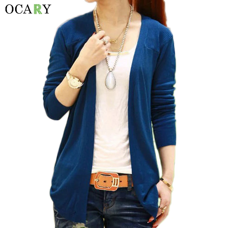 Knitted Long Cardigan Crochet Sweater Female Summer Cardigans Big Size Sueter Blusas Maglioni Donna Gilet Manche Longue