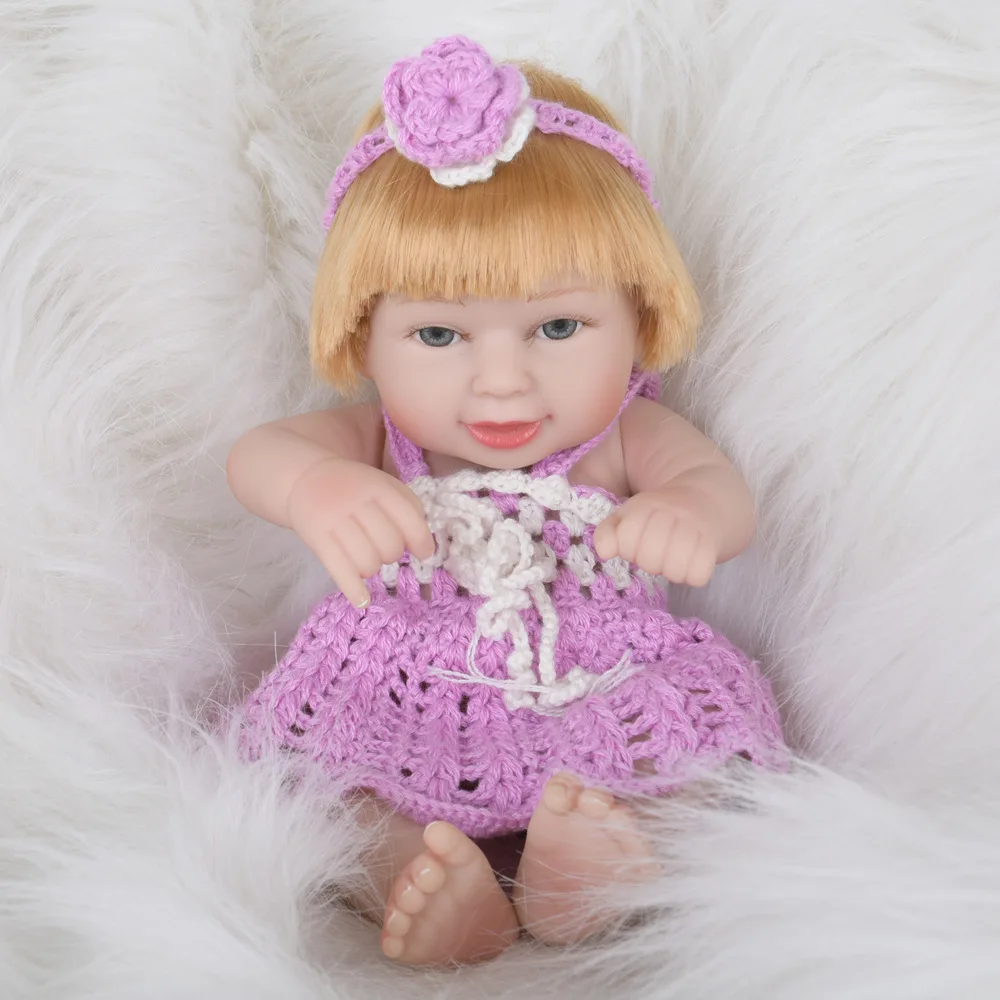 

10"Lovely Full Silicone Baby Reborn Dolls Lifelike Sound Sleeping Newborn Baby Birthday Gift Brinquedos