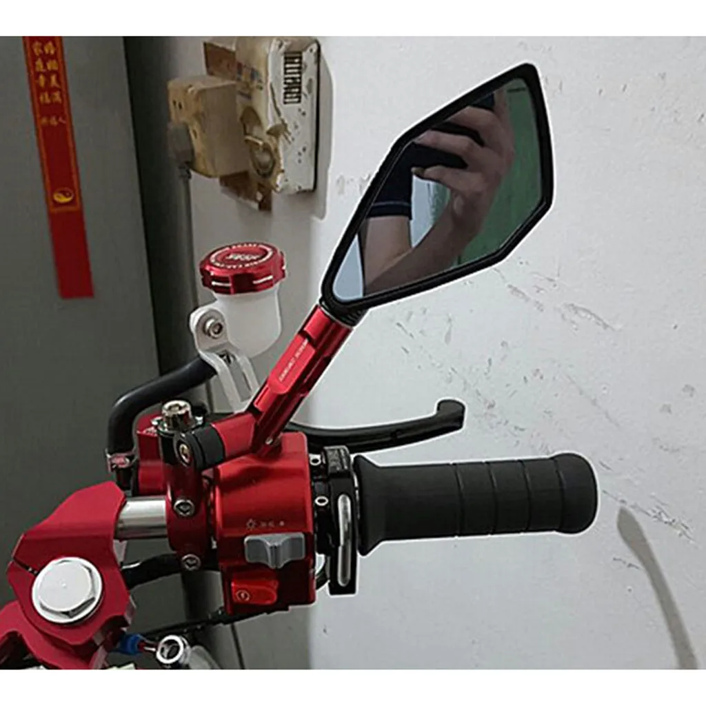 

8mm/10mm CNC Motorcycle Rearview Side Mirrors Street Sports Bike Chopper Ruiser xin1