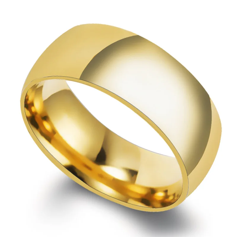 Гравировка на заказ, глянцевое кольцо с буквами для женщин, золото, цвет 316L, нержавеющая сталь, кольца на палец для мужчин, гладкое кольцо