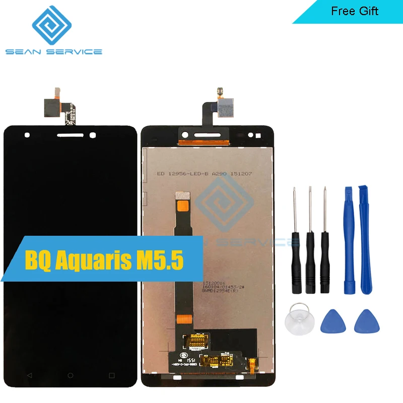

For BQ Aquaris M5 LCD in Mobile phone LCD Display+Touch Screen Digitizer Assembly M5 5.0" 100% Test 1920x1080P