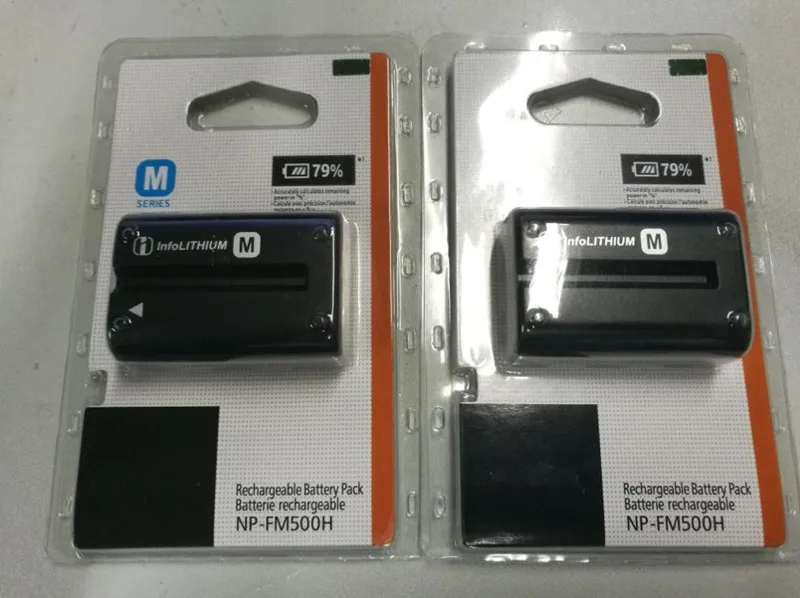 

2pcs NP-FM500H Battery NP FM500H Rechargeable Digital Camera Battery For SONY A57 A65 A77 A450 A560 A580 A900 A58 A99 A550 A200