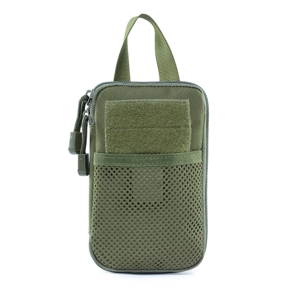 Outdoor Tactical Pockets Men Bag Canvas City Hiking Small Pockets Phone Portable Male Multi-Function Military Camouflage New D35 - Цвет: Армейский зеленый