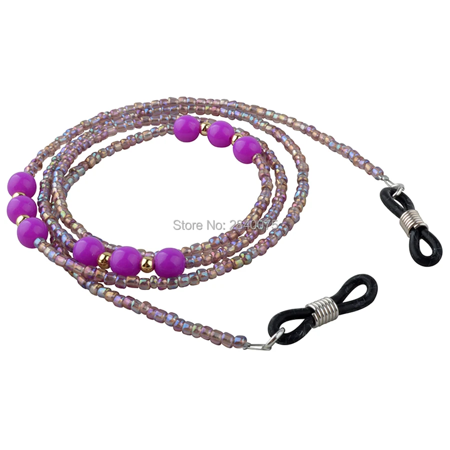 Фиолетовый шеи цепочку из бисера шнур для солнцезащитные очки Очки ремень очки из бечёвки