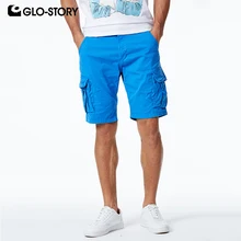 GLO-STORY европейские высококачественные мужские бермуды Masculina Повседневная Уличная летняя Хлопковые Бриджи MMK-6236