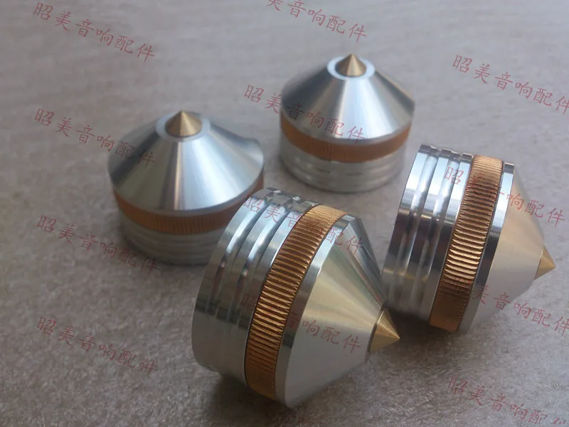 Best High quality aluminum audio amplifier foot aplifier chaiss Spikes tripod 39*33mm Ottomans Shock pads for amplifier case