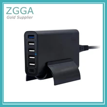 Быстрая зарядка 3,0 Универсальный интеллигентая(ый) 60 Вт 6 Порты и разъёмы USB Зарядное устройство для планшетных ПК