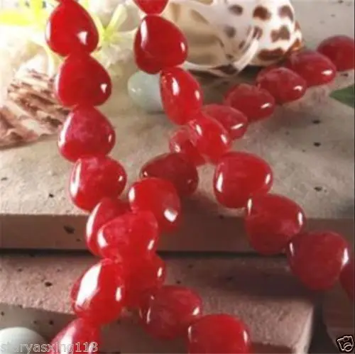 

Shipping Heart-shaped 12x12mm Red Brazil Heart Loose Beads 15"