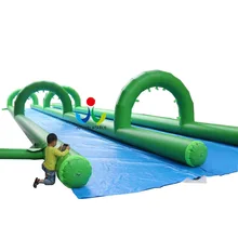 

Outdoor water game inflatable long city slip N slide with pvc material for sale