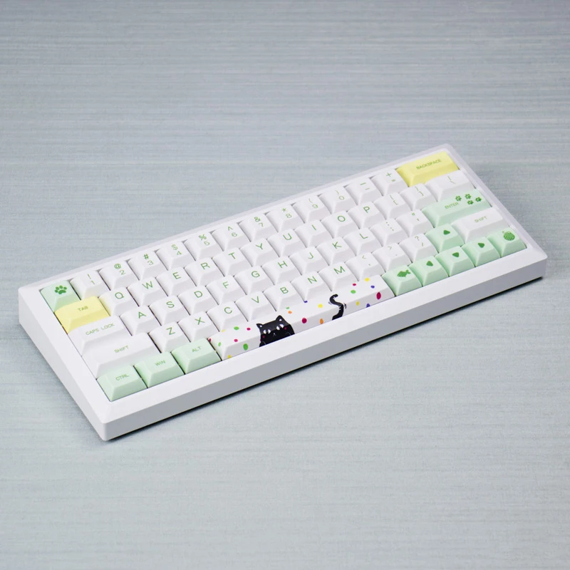 YMDK 136 DSA краситель Sub полный Keyset Peeking Cat для MX механическая клавиатура Filco Ducky 104 TKL 61