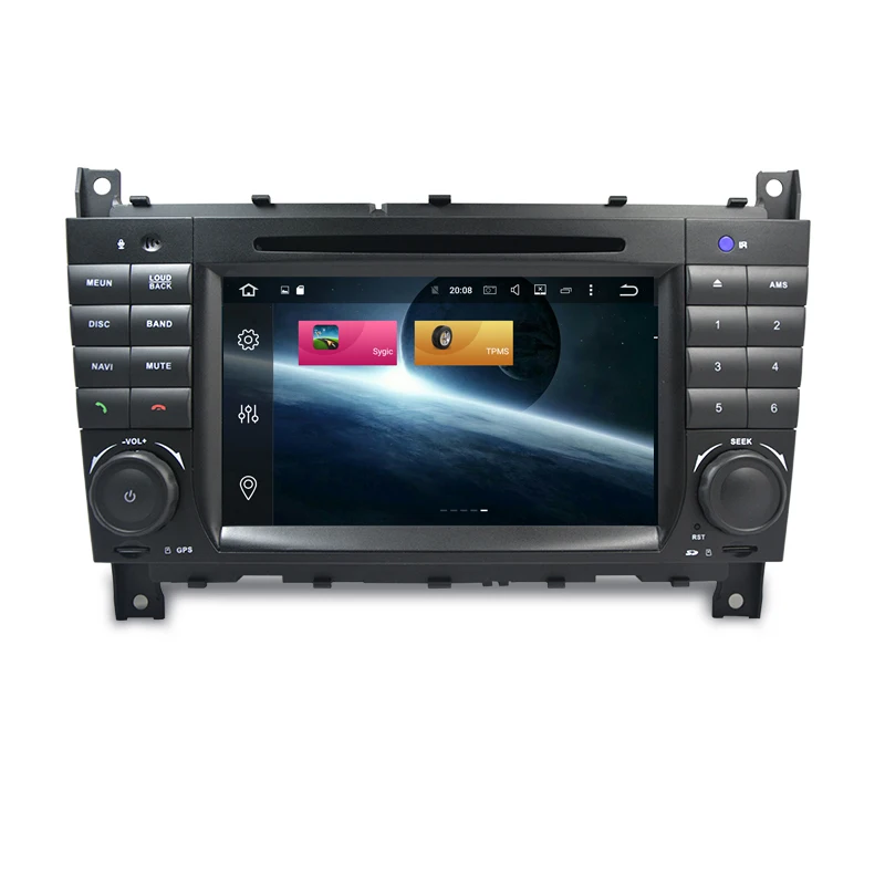 Flash Deal HIRIOT 7 IPS Car Android 8.0 DVD GPS Player Sat Navi For Mercedes Benz C-Class W203 W209 4G RAM 32G Radio BT WIFI DAB+MAP TPMS 5