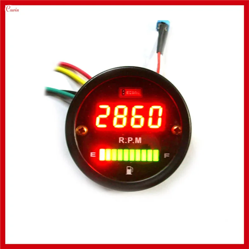 New 2 Functions 12v Motorcycle Car Oil Fuel Gauge LED Fuel Level Meter