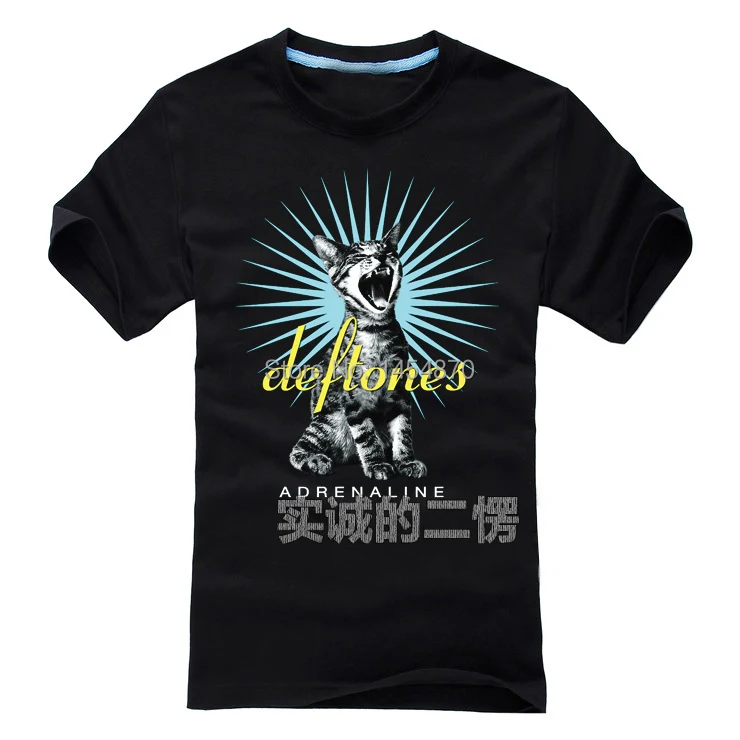 12 видов Харадзюку Deftones Rap Rock Cat Модная брендовая мужская и женская рубашка панк