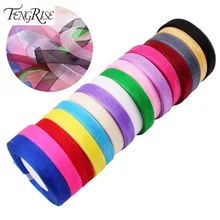 FENGRISE 15mm 45 Meters Organza Ribbon Wedding Decoration Scrapbooking Gift Craft DIY Bow Kids Marriage Event