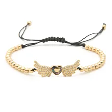 Модные ангельские крылья, очаровательный браслет для женщин, девушек, браслет и браслет, регулируемые браслеты, Mujer, свадебные ювелирные изделия, вечерние, подарок