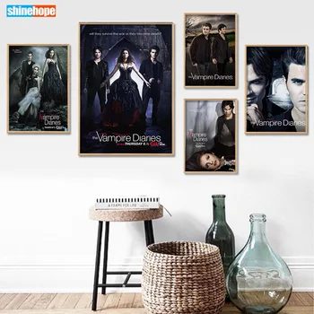 

Custom Vampire Diaries Canvas Poster 27X40cm30X45cm Home Decor Canvas Printing Silk Fabric Print Wall Poster No Frame