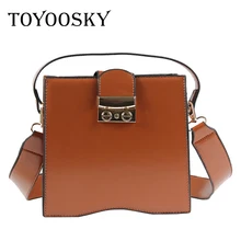 TOYOOSKY женская сумка через плечо в форме коробки, фирменный дизайн, искусственная кожа, сумки через плечо для женщин, клатч, модная маленькая сумка-мессенджер