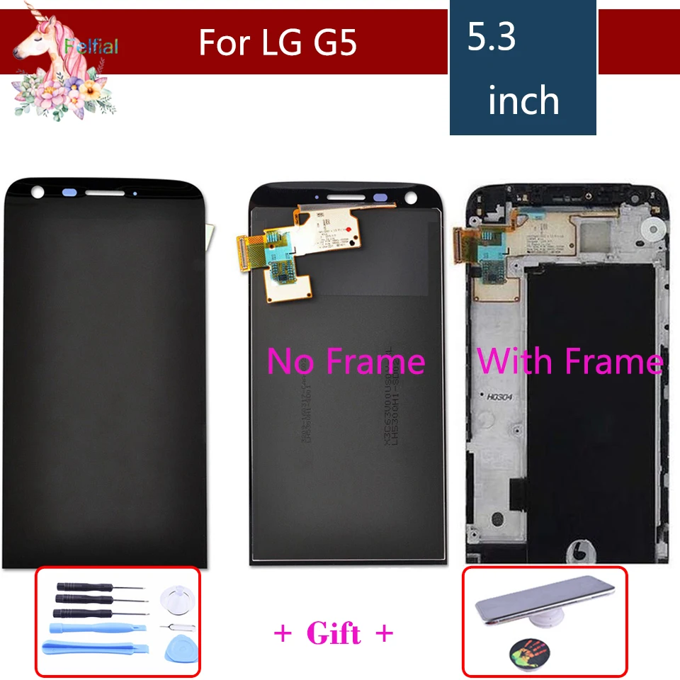 

For 5.3" LG G5 LCD Display Touch Screen Digitizer Assembly For LG G5 LCD With Frame H830 H840 H845 H850 H860 F700 Replaceme