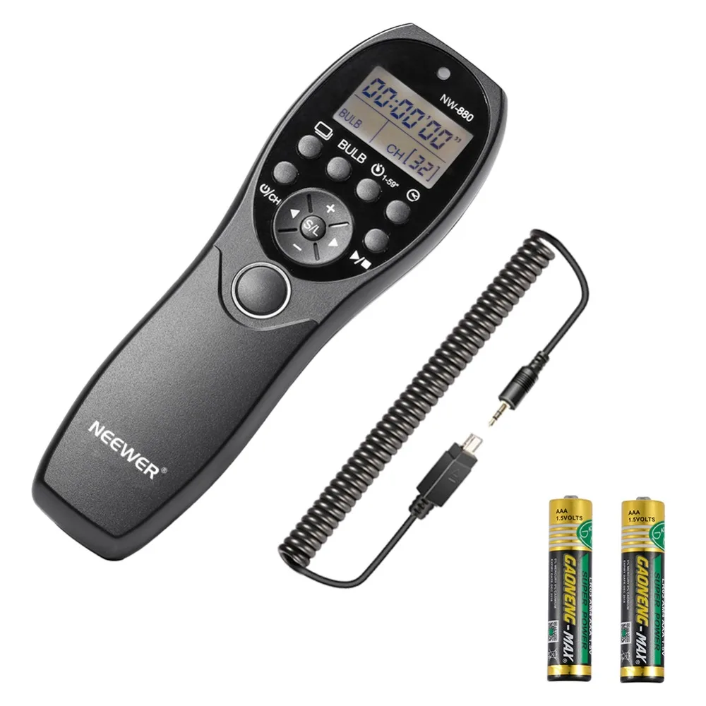 Neewer Shutter Release Wired Timer Remote Control NW-880/DC2 For Nikon D7100/D7000/D5300/D5100/D5000/D3300/D3200/D3100/D610/D600 Neewer Shutter Release Wired Timer Remote Control NW-880/DC2 For Nikon D7100/D7000/D5300/D5100/D5000/D3300/D3200/D3100/D610/D600