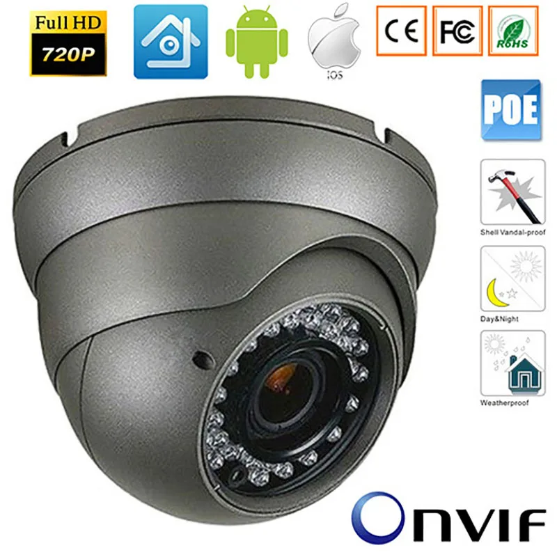 POE IP камера наружная 720P видеонаблюдения ICR Onvif 1080P 48V H.265/H.264|Камеры видеонаблюдения|