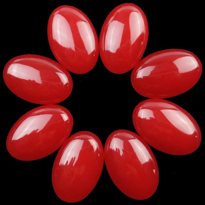 Buy Free Shipping YUTENG 12Pcs Red Jades Oval CAB