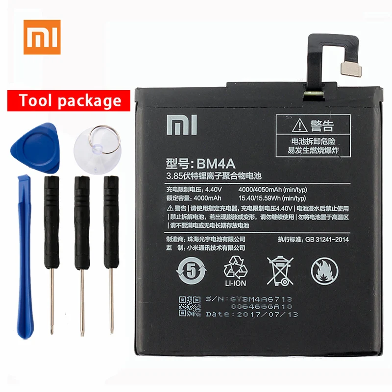 

Original Xiaomi BM4A Phone battery For Xiaomi Mi Hongmi Redmi Pro 4050mAh