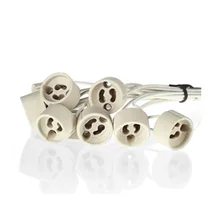 20 шт./лот GU10 лампа держатель цоколь Адаптер соединитель провода Керамика разъем для Светодиодный галогенная лампа