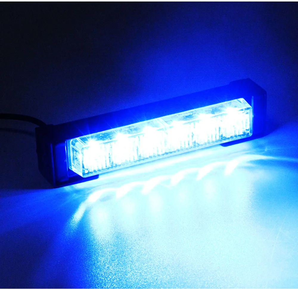 car led 6smd flashing light 6W DC12V warning signal lamp flashing 9