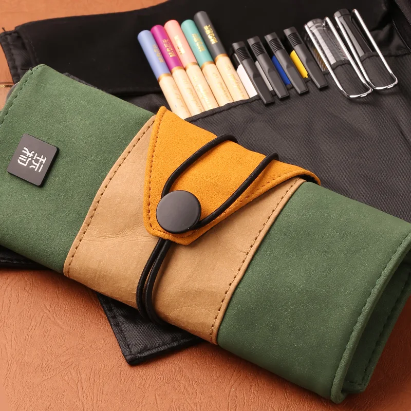 

Pencil bag Large Capacity Pencil Case Stationery Bag Multi-function Double Layer Roll Up Bag School Supplies Portable