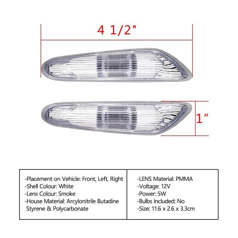1 пара 12V 5W светодиодные, боковые, габаритные фонари указателя поворота для 3 серии E90 E91 E92 2006-2011