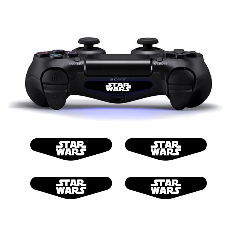 4 шт./лот светодиодный контроллер PS4 светильник стикер бар пользовательские наклейки для Playstation Gampad контроллер кожи для PS4 контроллер Duals