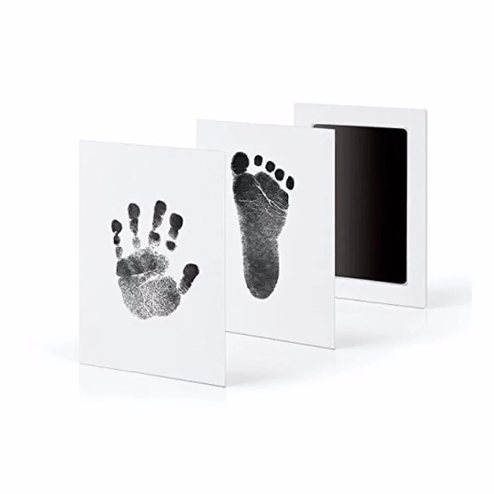 Baby Care Non-Toxic Baby Handprint Footprint Imprint Kit Baby Souvenirs Casting Newborn Footprint Ink Pad Infant Clay Toy Gifts