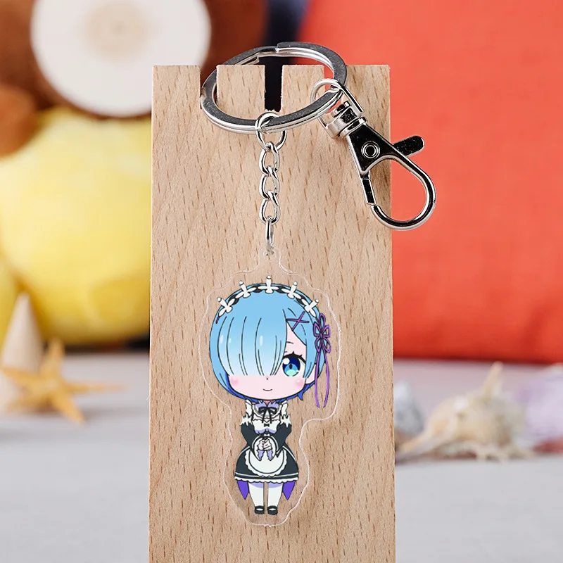 

Anime Re Zero:Life In A Different World From Zero Cartoon Figure Car Key Chains Holder Best Friend Graduation Christmas Day Gift