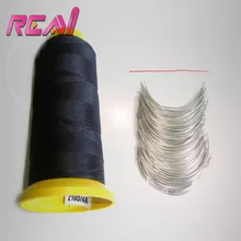 1 Набор инструментов для плетения волос, в том числе 12 шт. изогнутые иглы для плетения волос+ 1 рулон нейлоновой резьбы для плетения волос для уток Sewning инструменты для волос