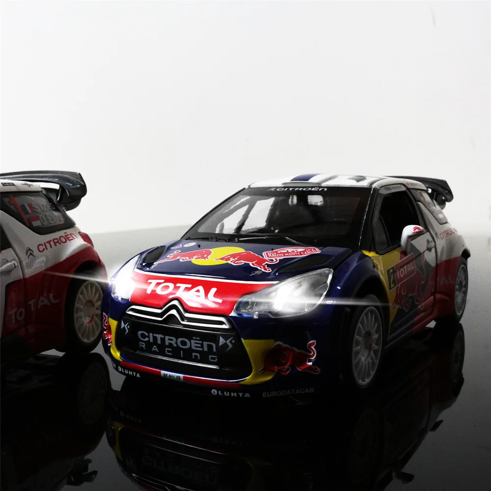Литые металлические модельные игрушки 1:26 DS3 WRC звуковой светильник откатный