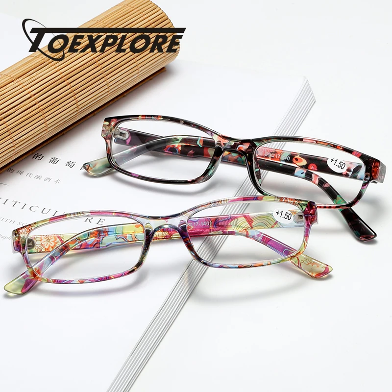 

TOEXPLORE Men Women Portable Presbyopic Glasses Reading Eyewear Anti Blue Light Optical Glasses Vintage Retro Fashion +2.5 +3