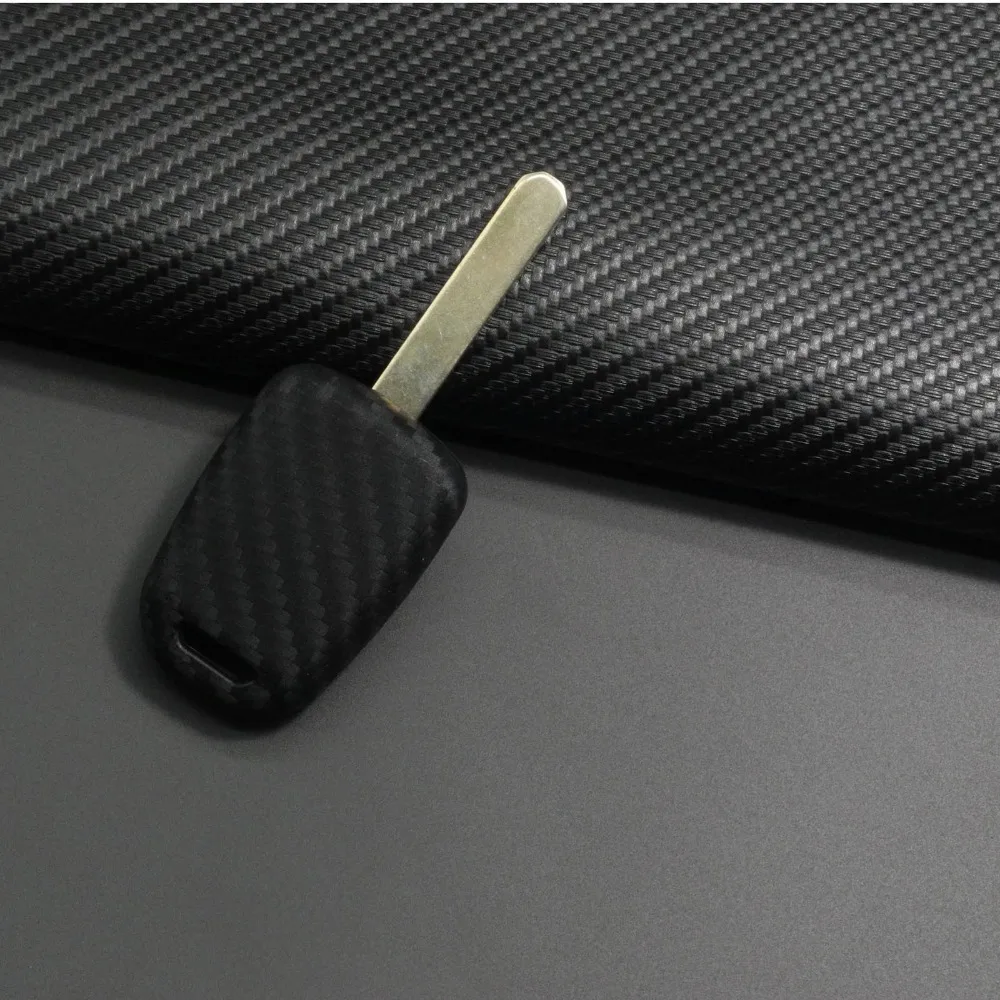 jingyuqin for Honda GREIZ Civic City XRV Vezel Fit key Set Remote Cover Carbon Silicone Car Key Case