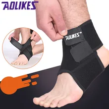 AOLIKES 1 шт. регулируемая поддержка лодыжки Pad защита эластичная Защитная поддерживающая стяжка мяч игры для бега фитнеса спорта снаряжение тренажерный зал