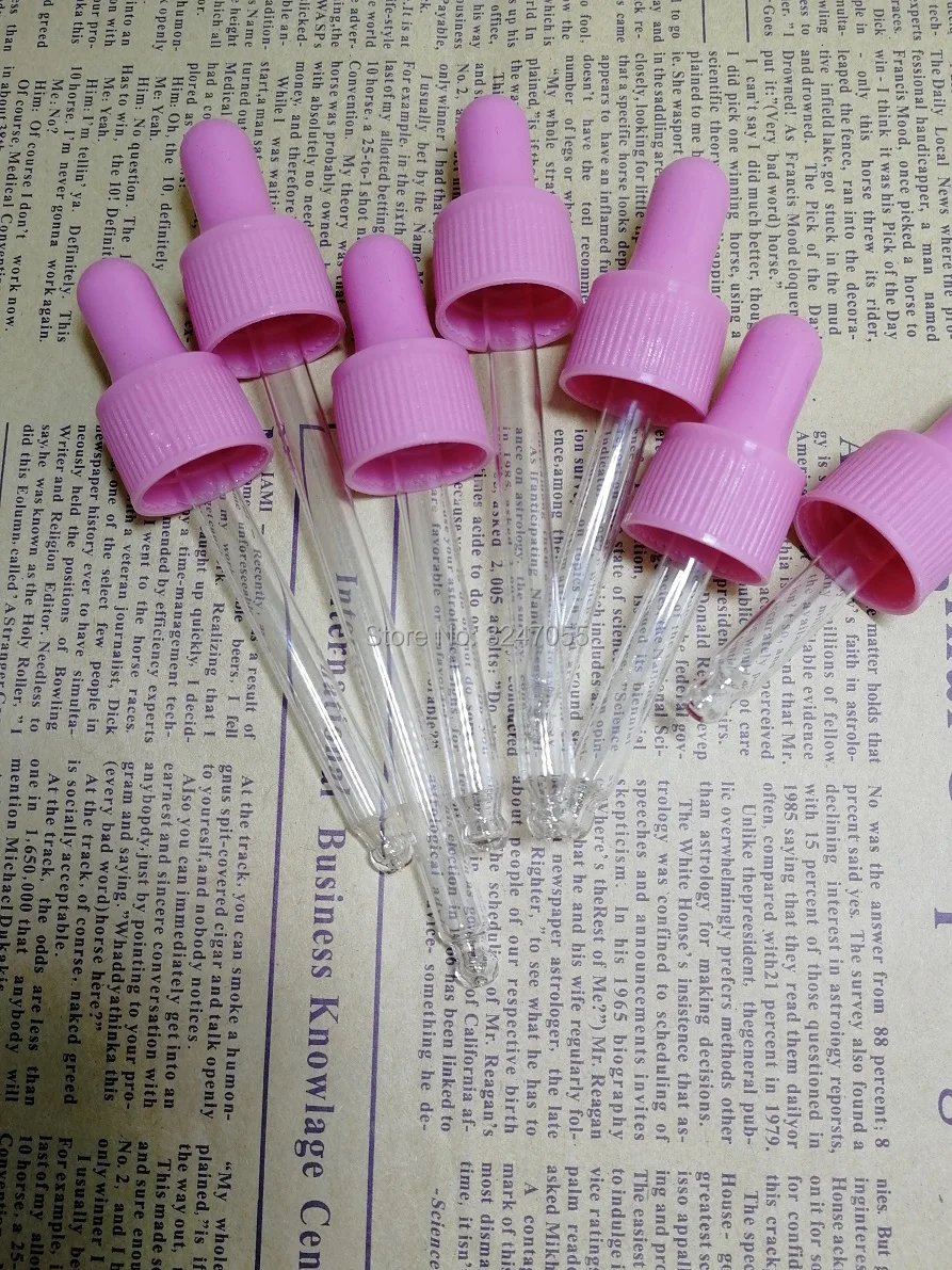 Plastic Pink Dropper Pipettes for 18mm Neck Size 5/10/15/20/30/50/100ml