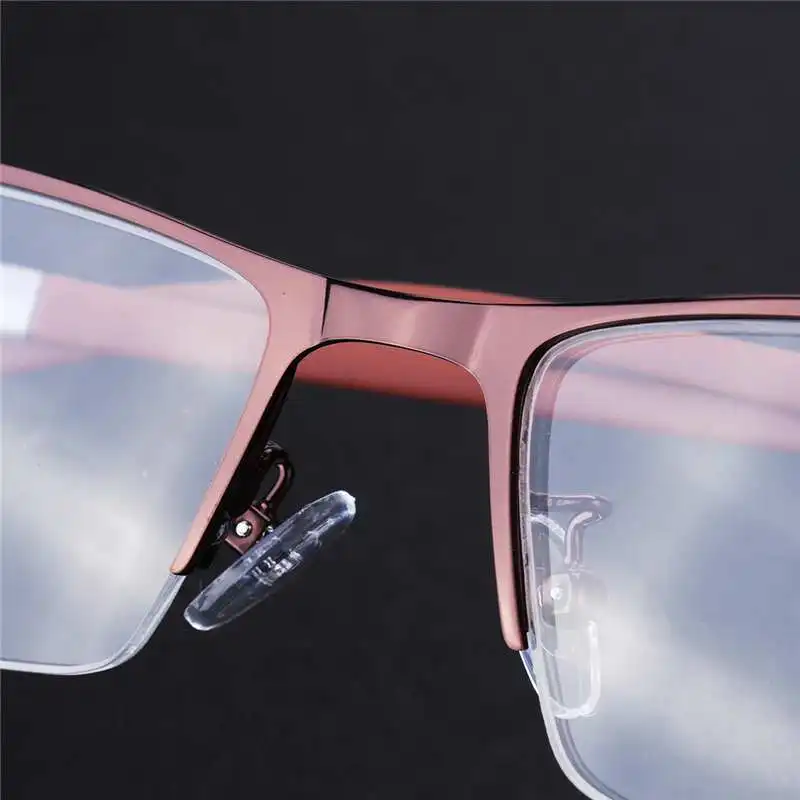 Унисекс модные женские и мужские полуоправы металлические очки в оправе при близорукости очки Оптические очки полуоправы поддельные очки оправа Новинка