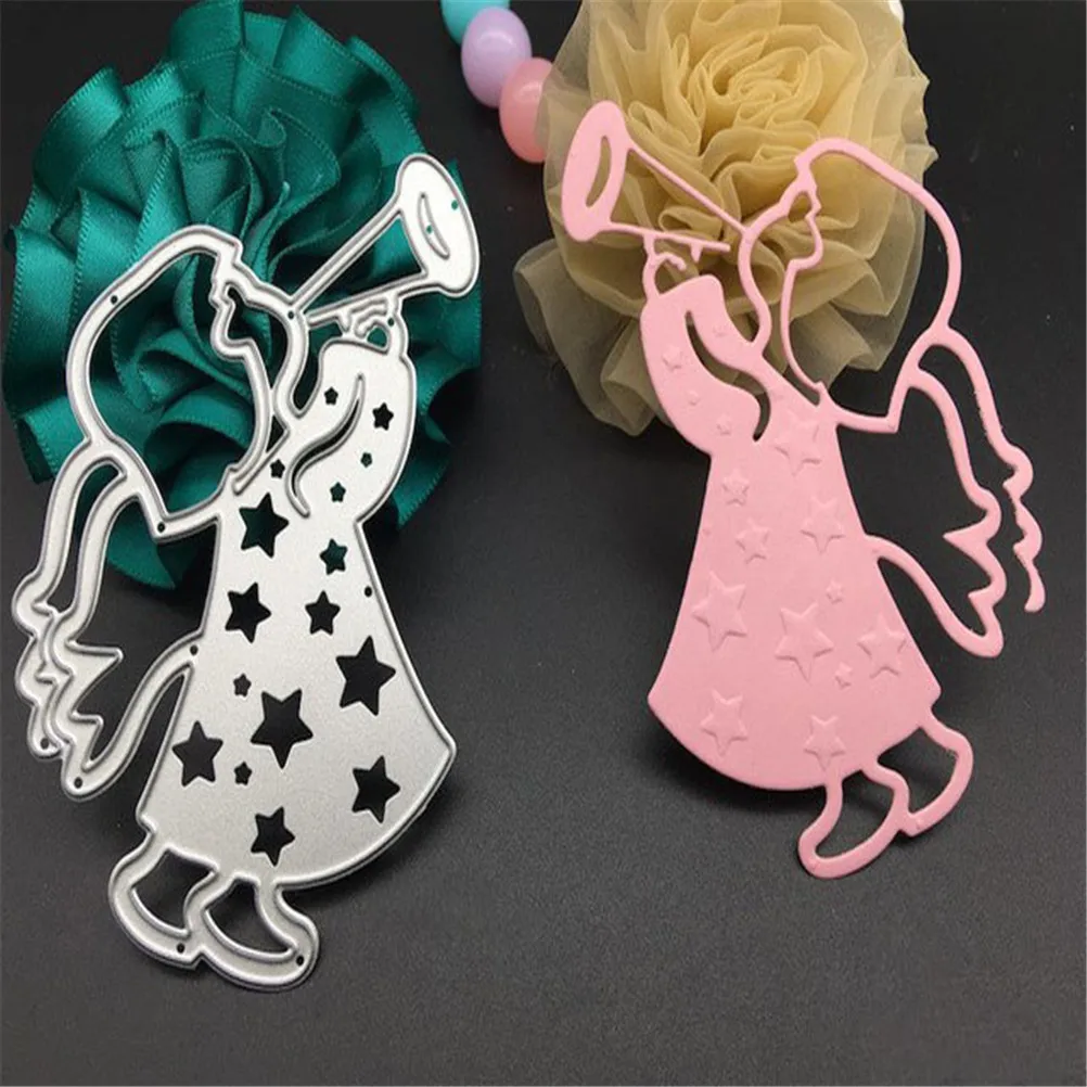 

9*5.5cm Baby Angel Horn Star Scrapbook Album Card Paper Craft Stencils Embossing Template Art Cutter Punch METAL CUTTING DIES