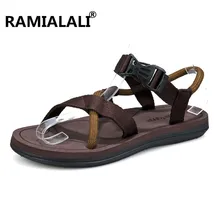 Ramialali/летние пляжные сандалии для мужчин; дышащая повседневная водонепроницаемая обувь; мужские сандалии для улицы; слипоны; zapatillas hombre