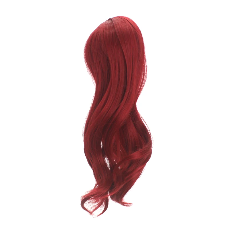 Модный стиль термостойкие провода Синтетические длинные волны вьющиеся волосы парик для BJD куклы парик только