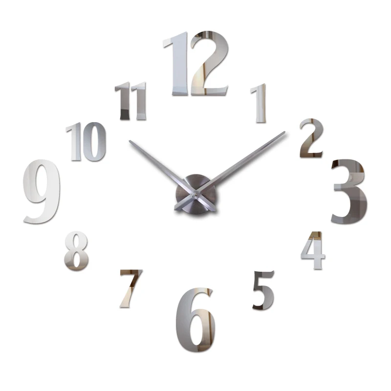 Новые Настенные часы акриловые зеркальные reloj de pared кварцевые horloge для дома