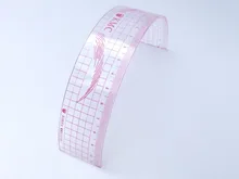 20 Pcs Pink U type Plastic Tattoo Stencils Permanent Makeup Eyebrow Ruler Tattoo Cosmetic Shaping Tool